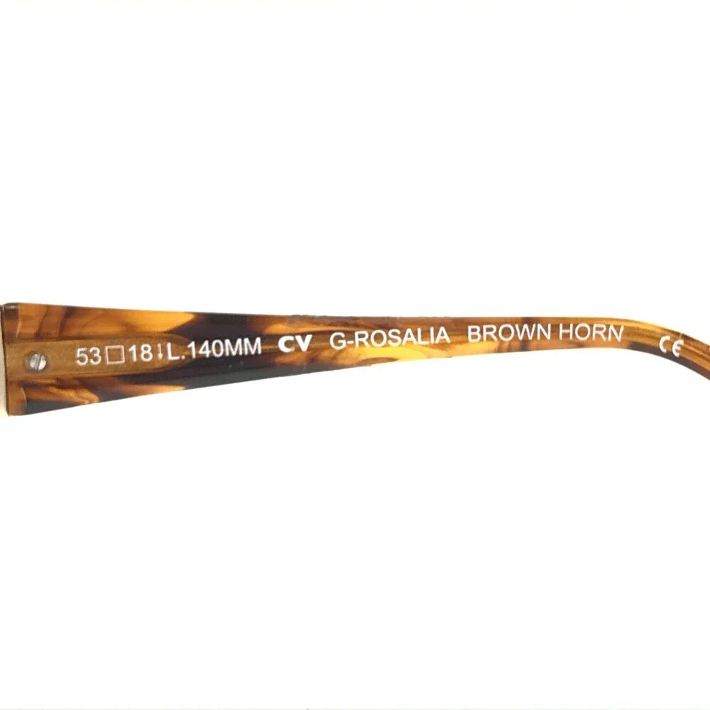 BCBGMAXAZRIA G-ROSALIA BROWN HORN Eyeglasses Frames Tortoise Gold 53-18-140